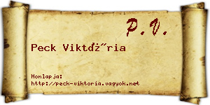 Peck Viktória névjegykártya